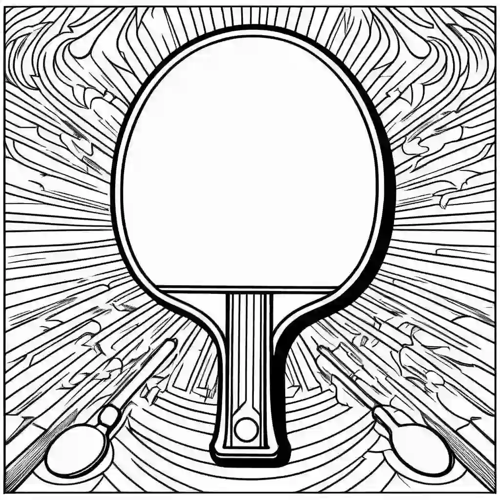Ping Pong Paddle coloring pages